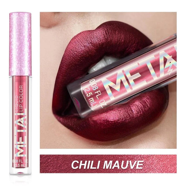 12 Color Matte Metal Liquid Lipstic